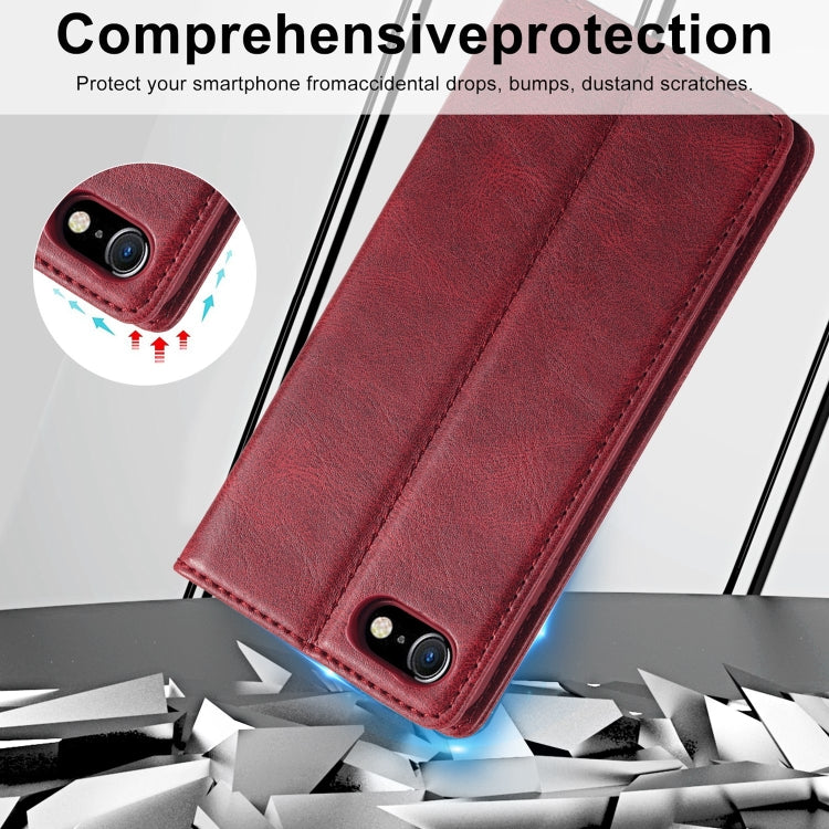 For iPhone 8 Plus / 7 Plus LC.IMEEKE RFID Anti-theft Leather Phone Case(Red)