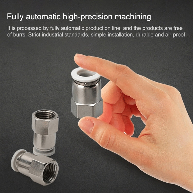 PCF8-01 LAIZE 2pcs Female Thread Straight Pneumatic Quick Fitting Connector