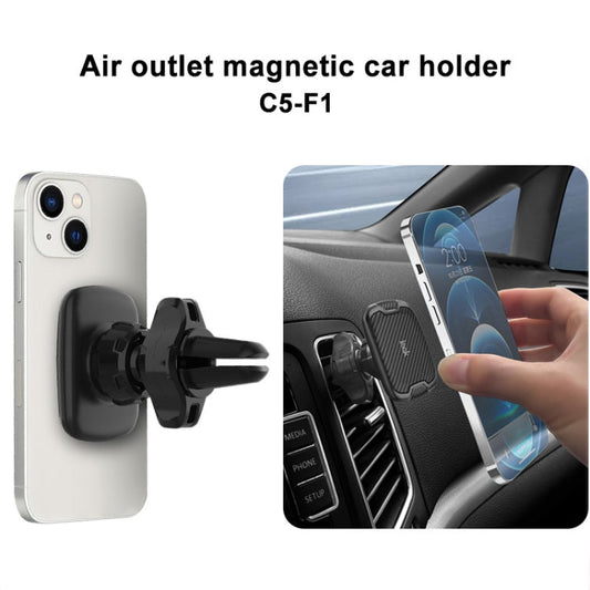 Support magnétique de voiture IMAK C5-F1 pour grille d'aération (noir)