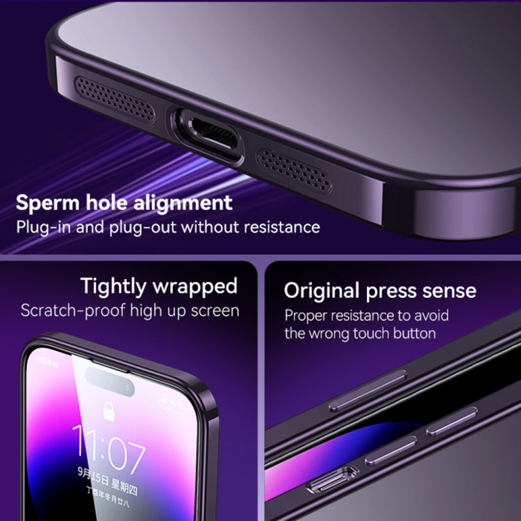 For iPhone 14 SULADA Electroplating Frosted All-inclusive TPU Phone Case(Silver)