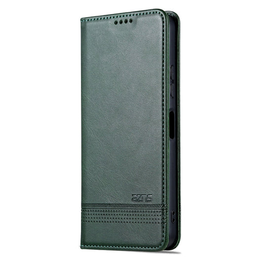 For Huawei Enjoy 50z AZNS Magnetic Calf Texture Flip Leather Phone Case(Dark Green)