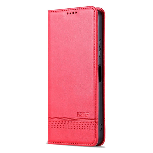 For Huawei nova Y61 AZNS Magnetic Calf Texture Flip Leather Phone Case(Red)