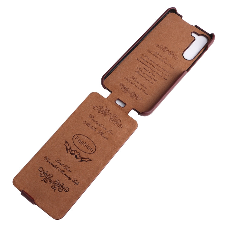 For Samsung Galaxy S23 5G Fierre Shann 64 Texture Vertical Flip PU Leather Phone Case(Brown)