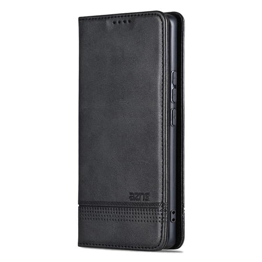 For Honor 400 Global 156.5mm AZNS Magnetic Calf Texture Flip Leather Phone Case(Black)
