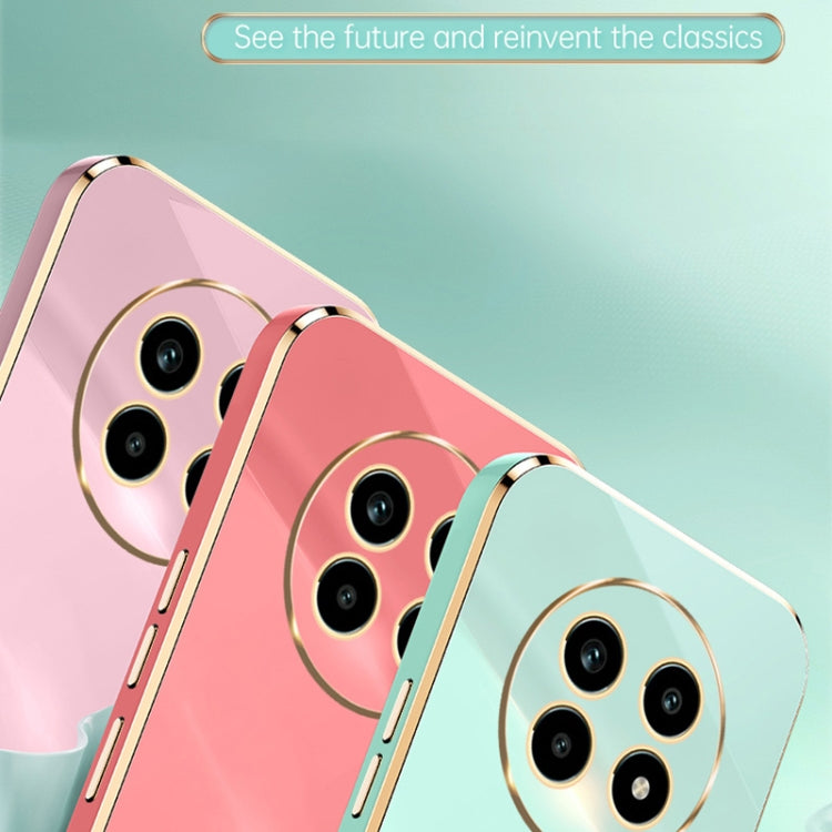 For Realme 13 Pro Global XINLI Straight 6D Plating Gold Edge TPU Phone Case(Celestial Blue)