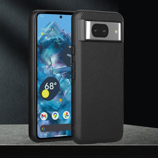 Pour Google Pixel 8 Coque de téléphone ViLi TC Series Texturé Fibre de Carbone Kevlar (Noir)