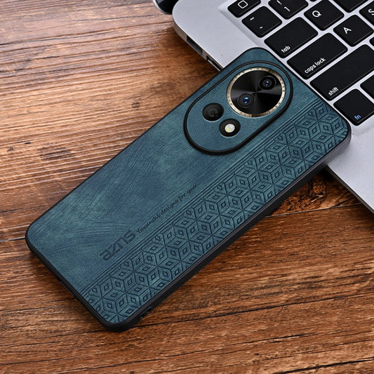 For Huawei nova 12 Pro AZNS 3D Embossed Skin Feel Phone Case(Dark Green)