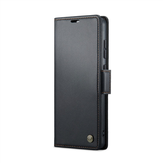 For Xiaomi Poco X6 Pro 5G/Redmi K70E 5G CaseMe 023 Butterfly Buckle Litchi Texture RFID Anti-theft Leather Phone Case(Black)