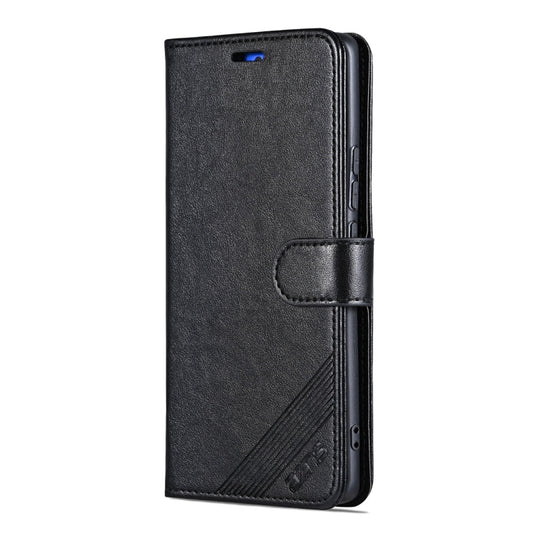 For vivo X100 5G AZNS Sheepskin Texture Flip Leather Phone Case(Black)