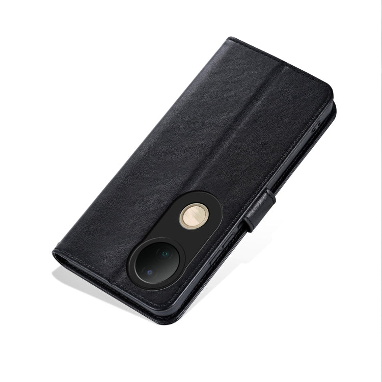 For vivo S20 AZNS Sheepskin Texture Flip Leather Phone Case(Black)