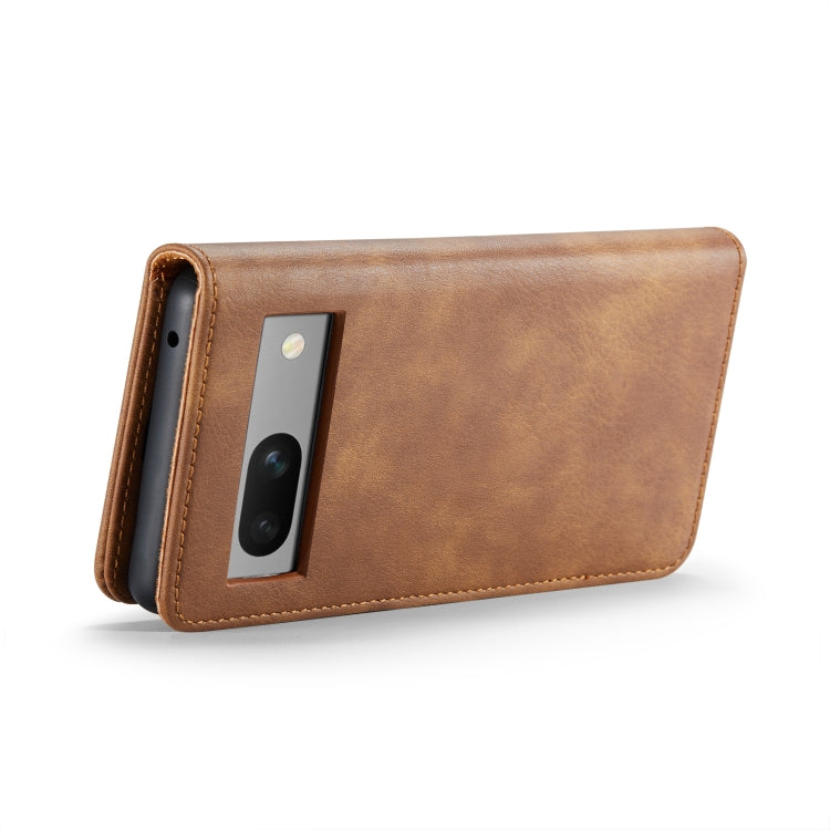 For Google Pixel 8A DG.MING Crazy Horse Texture Detachable Magnetic Leather Phone Case(Brown)