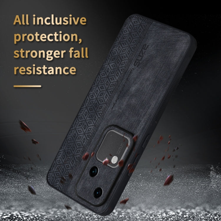 For vivo S18 AZNS 3D Embossed Skin Feel Phone Case(Brown)