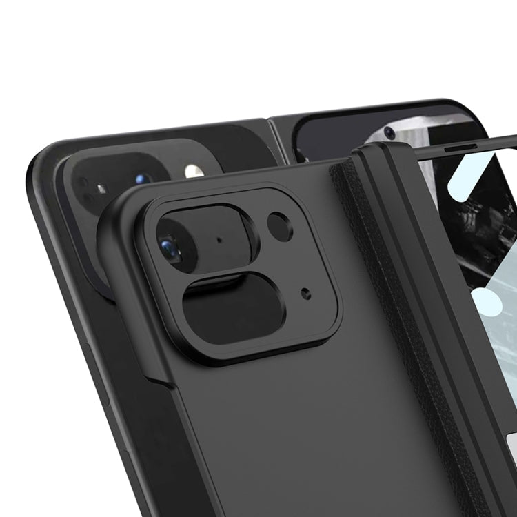 Pour Google Pixel 9 Pro Fold GKK Étui de téléphone à couverture complète avec charnière intégrée et support (noir)