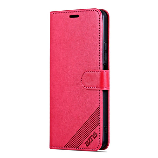 For Honor X60 AZNS Sheepskin Texture Flip Leather Phone Case(Red)