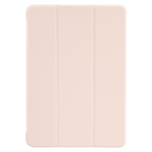 For Huawei MatePad SE 11 GEBEI 3-folding Holder Shockproof Flip Leather Tablet Case(Pink)