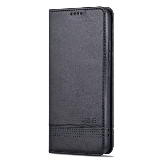 For Xiaomi 14 AZNS Magnetic Calf Texture Flip Leather Phone Case(Black)