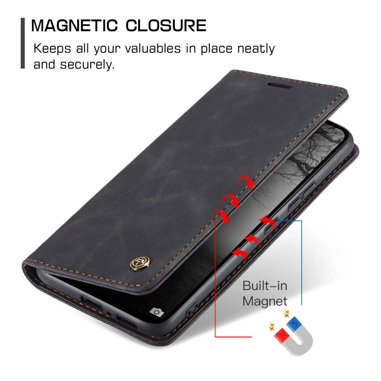 For Xiaomi Redmi Note 13 4G CaseMe 013 Multifunctional Horizontal Flip Leather Phone Case(Black)