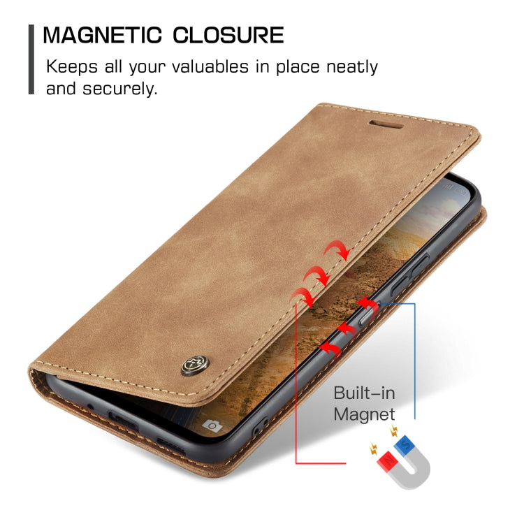 For Xiaomi Redmi Note 13 5G CaseMe 013 Multifunctional Horizontal Flip Leather Phone Case(Brown)