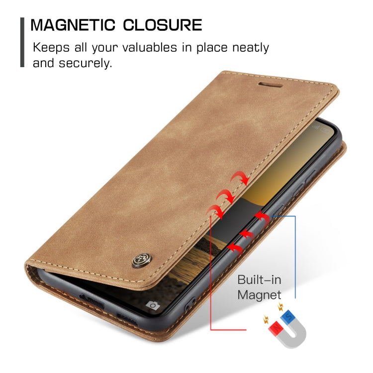 For Xiaomi Redmi Note 13 Pro 5G CaseMe 013 Multifunctional Horizontal Flip Leather Phone Case(Brown)