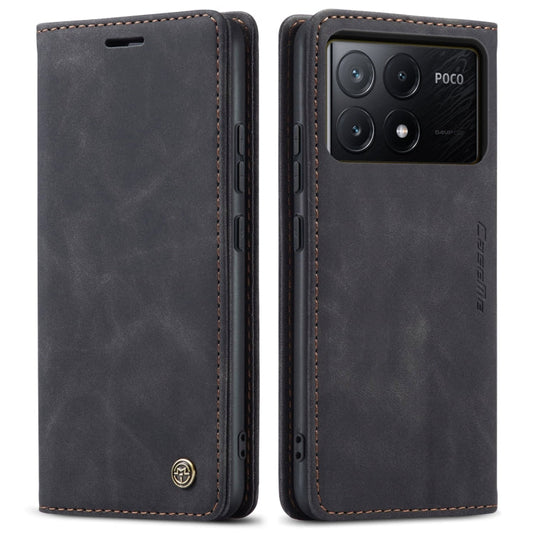 For Xiaomi Poco X6 Pro CaseMe 013 Multifunctional Horizontal Flip Leather Phone Case(Black)