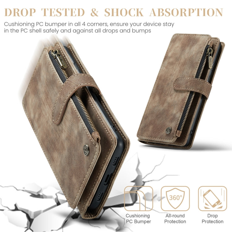 Pour Google Pixel 8a étui de téléphone en cuir multifonctionnel CaseMe C30 (marron)