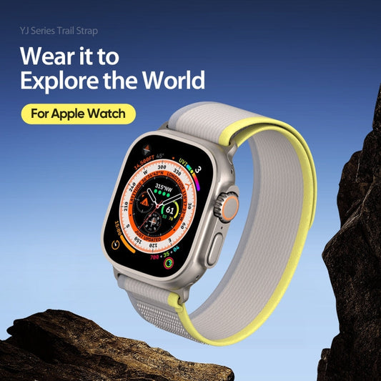 For Apple Watch 10 42mm DUX DUCIS YJ Series Nylon Watch Band(Yellow)