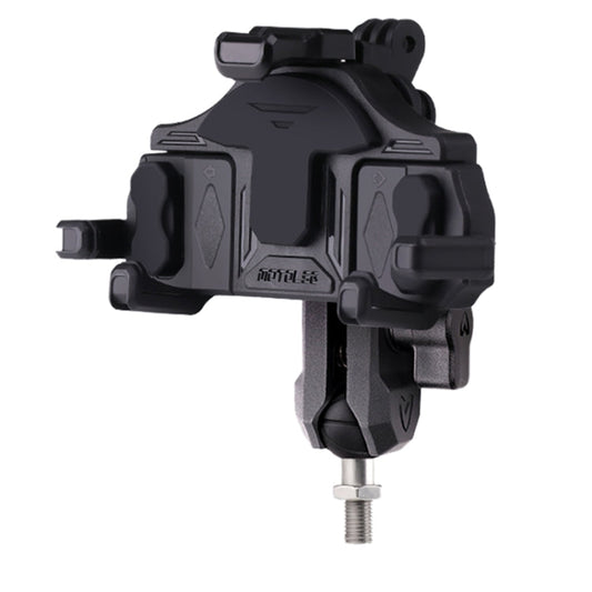 MOTOSLG Crab Motorcycle Phone Clamp Bracket M10 Ballhead Mount(Yellow Blue White)