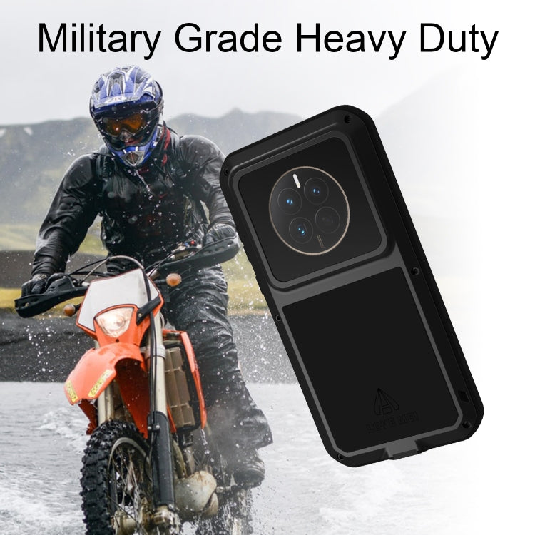 For Huawei P60 / P60 Pro / P60 Art LOVE MEI POWERFUL Metal Shockproof Life Waterproof Dustproof Phone Case(Army Green)