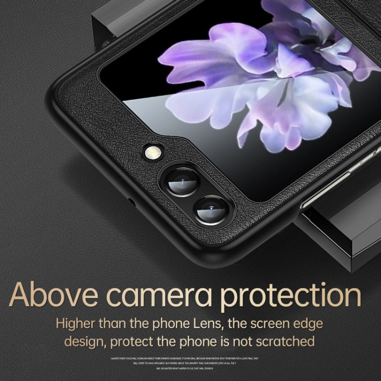 For Samsung Galaxy Z Flip6 / Flip7 FE SULADA Shockproof TPU + Handmade Leather Phone Case(Green)