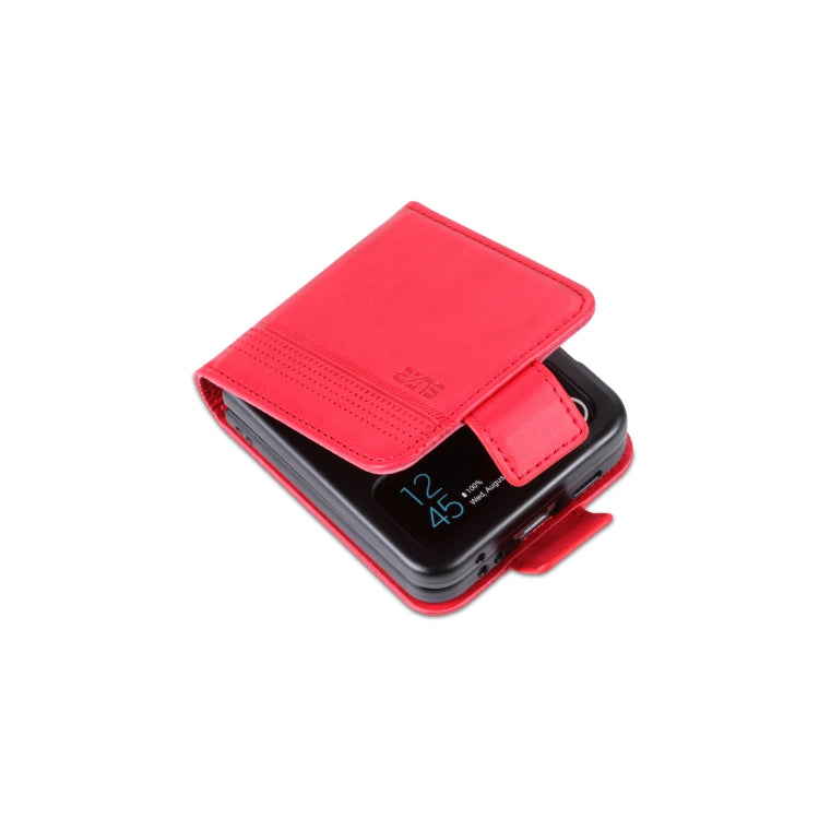 For Samsung Galaxy Z Flip7 FE / Flip6 AZNS Magnetic Calf Texture Flip Leather Phone Case(Red)