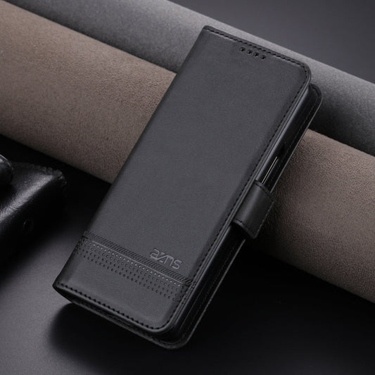 For Samsung Galaxy Z Fold6 5G AZNS Magnetic Calf Texture Flip Leather Phone Case(Black)