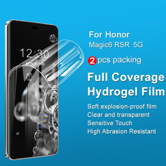 For Honor Magic6 RSR Porsche Design 2pcs imak Curved Full Screen Hydrogel Film Protector