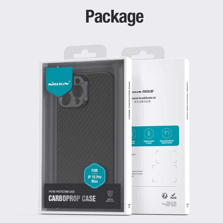 For iPhone 15 Pro NILLKIN Aramid Fiber MagSafe Magnetic Phone Case(Black)