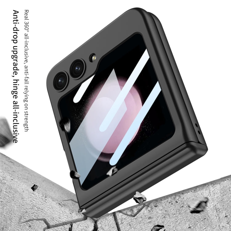 For Samsung Galaxy Z Flip5 GKK Integrated Magnetic Full Coverage Folding Phone Case(Purple)