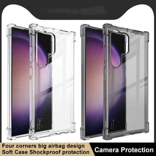 Pour Samsung Galaxy S24 Ultra 5G imak Coque antichoc en TPU Airbag (Noir Transparent)