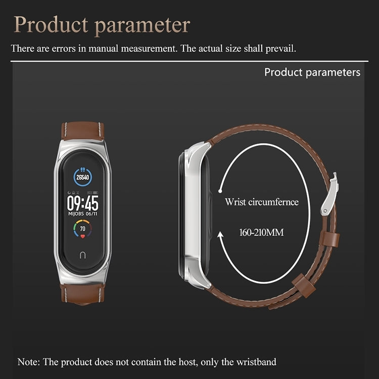 For Xiaomi Mi Band 8 Mijobs CS Case Microfiber PU Leather Watch Band(Red Silver)