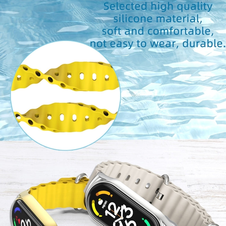 For Xiaomi Mi Band 8 / 9 Mijobs CS Case Marine Silicone Breathable Watch Band(Black)