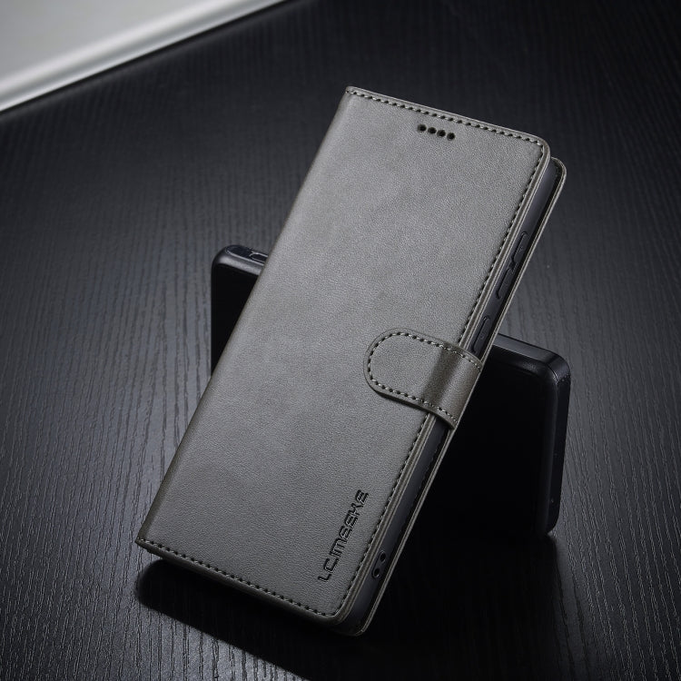 For Samsung Galaxy A05 LC.IMEEKE Calf Texture Leather Phone Case(Black)