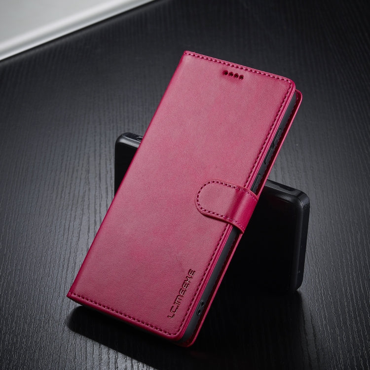 For Samsung Galaxy A05 LC.IMEEKE Calf Texture Leather Phone Case(Red)