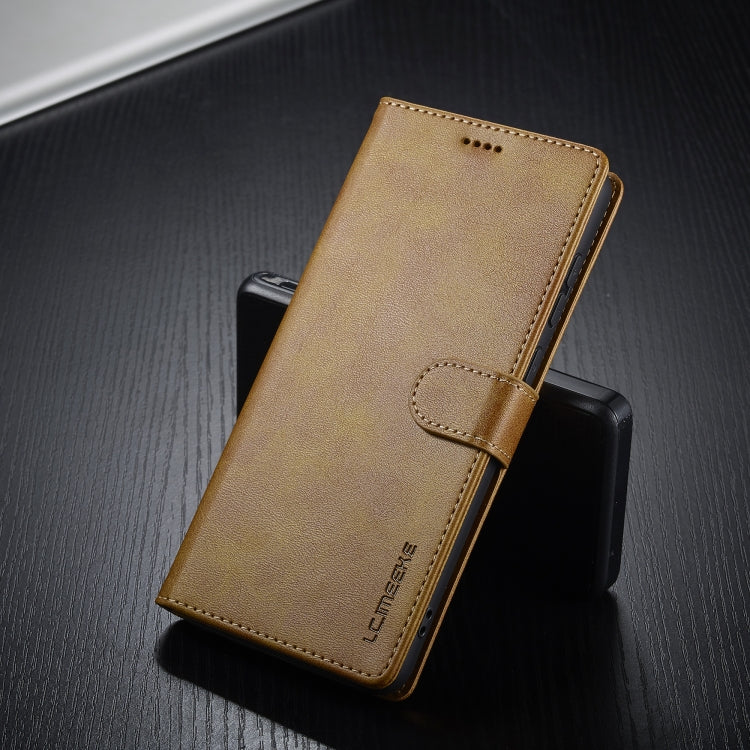 For Samsung Galaxy A05 LC.IMEEKE Calf Texture Leather Phone Case(Brown)
