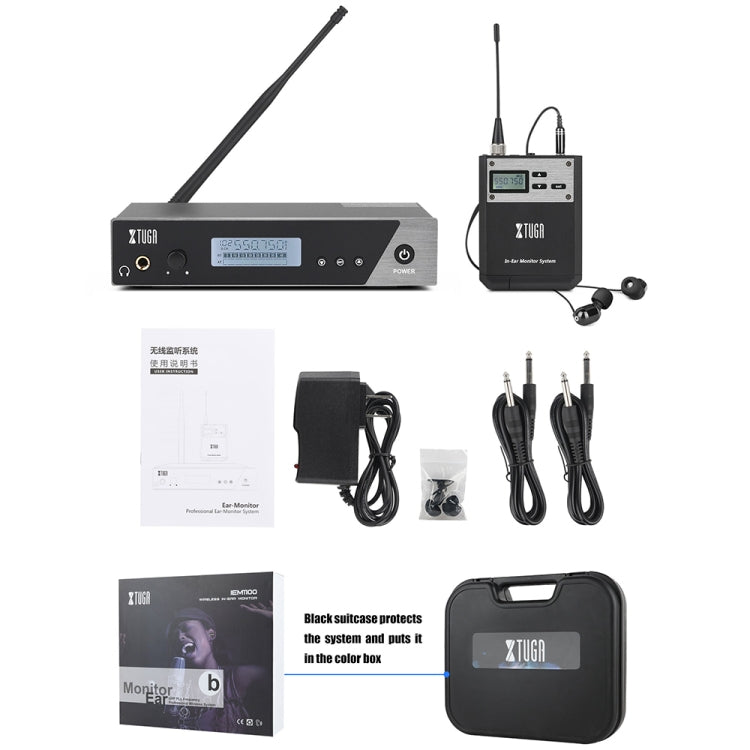 XTUGA IEM1100 Professional Wireless In Ear Monitor System 1 BodyPacks(AU Plug)