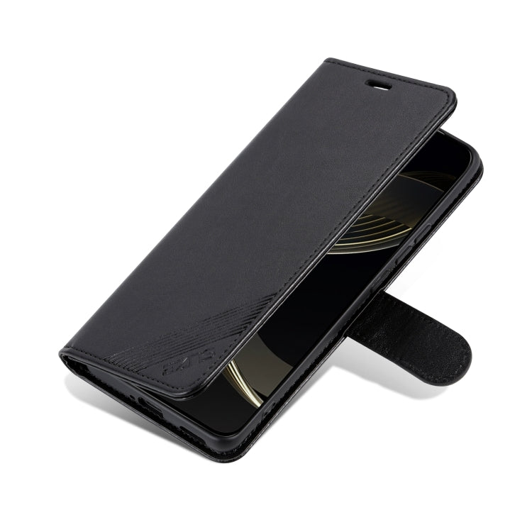 For Huawei Pura 70 Pro / 70 Pro+ AZNS Sheepskin Texture Flip Leather Phone Case(Black)