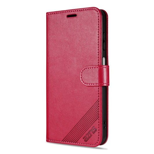 For Huawei nova 14 5G AZNS Sheepskin Texture Flip Leather Phone Case(Red)