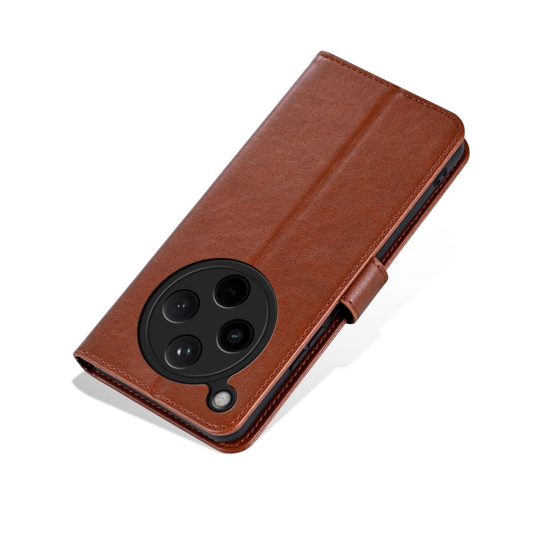 Pour la coque de téléphone en cuir de mouton AZNS OPPO Find X8 (Marron)
