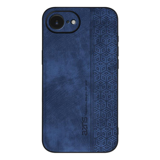 For iPhone 16e / 17e AZNS 3D Embossed Skin Feel Phone Case(Sapphire Blue)