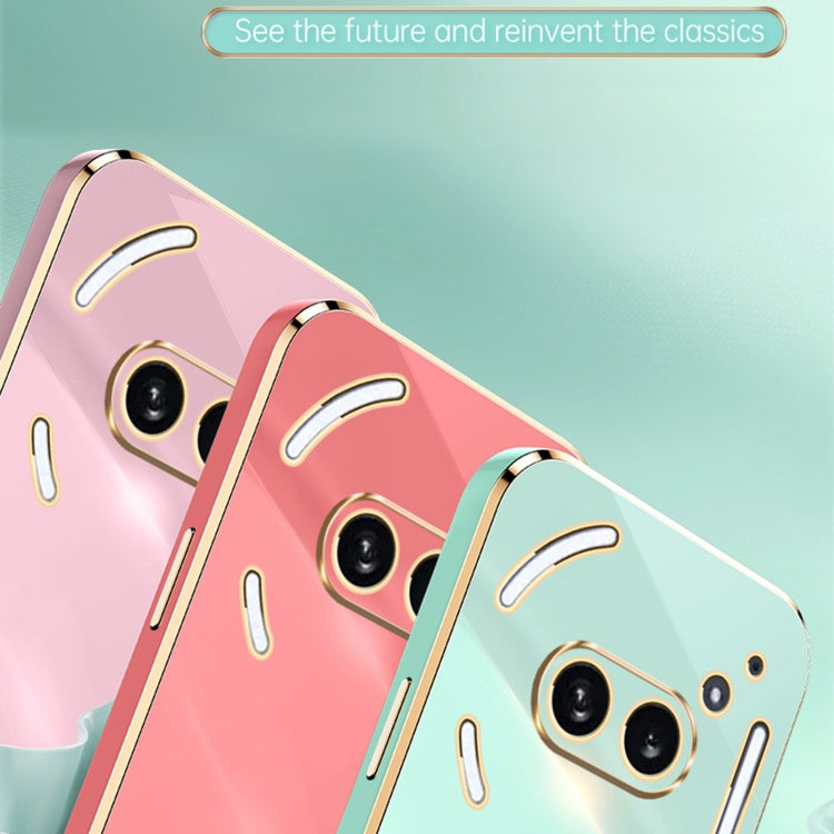 For Nothing Phone 2A XINLI Straight Edge 6D Electroplate TPU Phone Case(Pink)