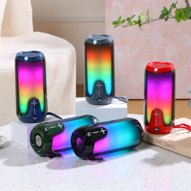T&G TG651 Portable LED Wireless Bluetooth Speaker Outdoor TWS Subwoofer(Black)