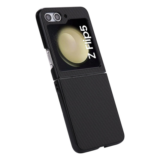For Samsung Galaxy Z Flip5 ViLi TC Series Kevlar Carbon Fiber Texture Phone Case(Black)