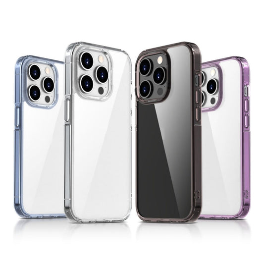 For iPhone 15 Pro Max iPAKY Aurora Series Shockproof PC + TPU Protective Phone Case(Transparent Blue)