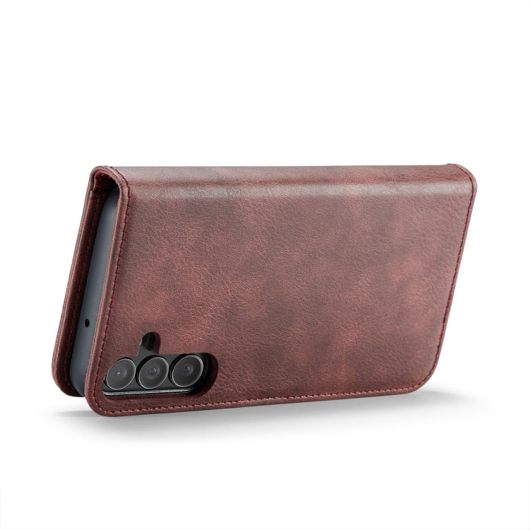 For Samsung Galaxy A15 5G / A15 4G DG.MING Crazy Horse Texture Detachable Magnetic Leather Case(Red)